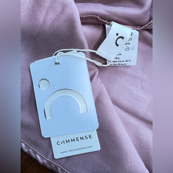 NWT Commence Open Back Satin Long Dress - Picture 12 of 16